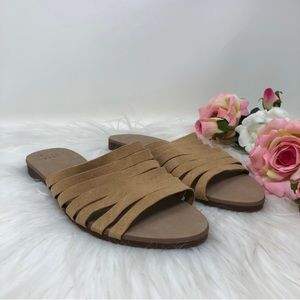 A New Day Brown Rosa Pointed Toe Slide Sandals